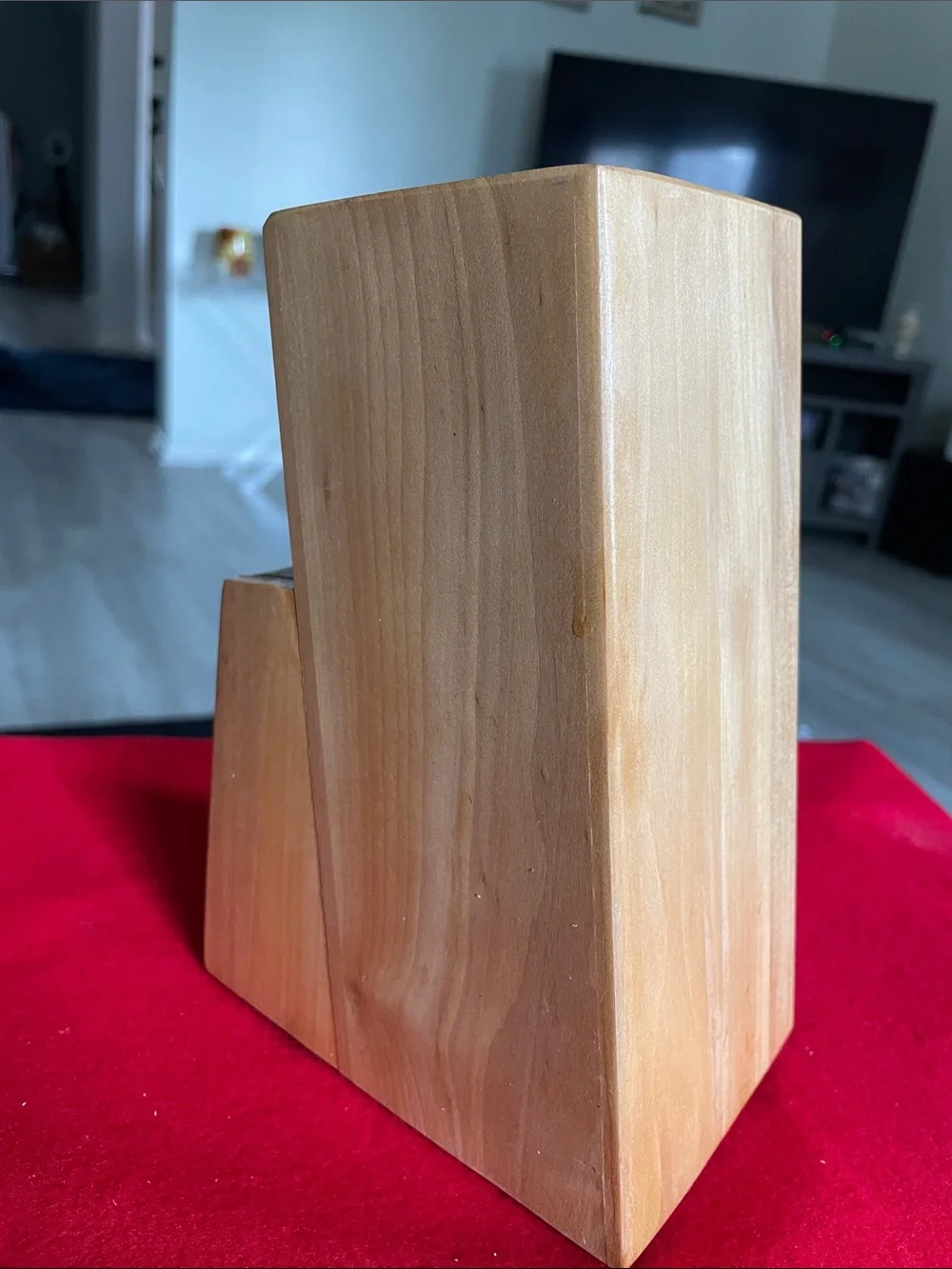 Natural Wood Knife Block Only-14 Slots